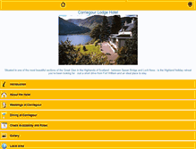 Tablet Screenshot of corriegour-lodge-hotel.com